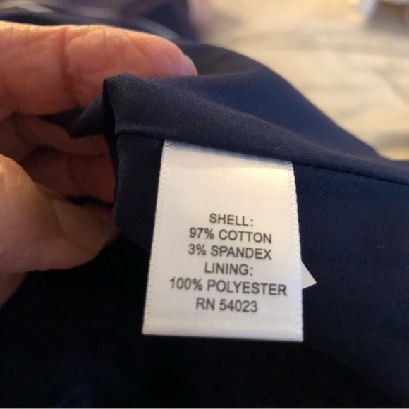 Banana Republic Navy Sleeveless Sheath, Fully lined cotton Dress, Size 06 - Picture 10 of 12